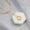 Layered Heart Necklace, Handmade 18K Gold Plated Dainty Choker With Arrow Bar Pendant for Women - 4 of 4