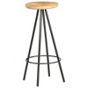 vidaXL Bar Stools 2 pcs Rough Mango Wood - image 2 of 4