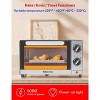 Betty Crocker 9L Toaster Oven, 2-Slice Capacity with Bake, Broil & Toast Functions, Easy Control Dials, Chrome Front, Black/Silver - 4 of 4