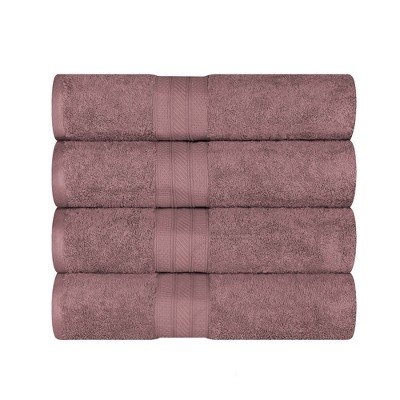 Cotton Solid Highly-Absorbent 4-Piece Bath Towel Set by Blue Nile Mills