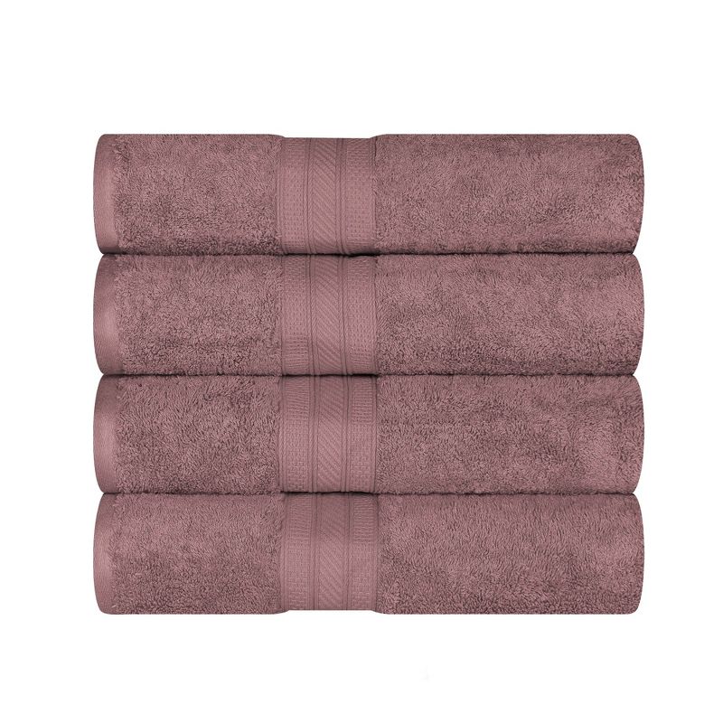 Cotton Solid Highly-Absorbent 4-Piece Bath Towel Set by Blue Nile Mills, 1 of 8