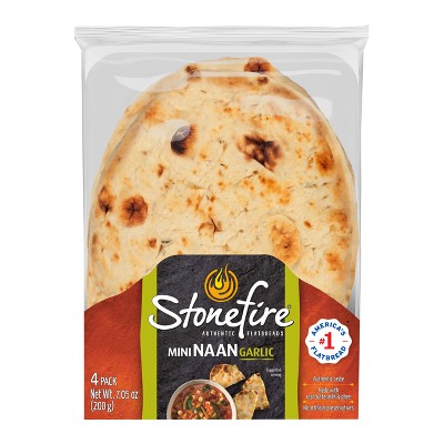 Stonefire Garlic Mini Naan - 4ct