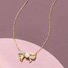 Pure Collection by Ross-Simons 4-4.5mm Cultured Pearl Bow Necklace With Diamonds in 14kt Yellow Gold Size 16 - 3 of 4