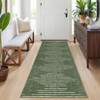 Modern Striped Rug for Living Room, Large Non-Slip Low Pile Diamond Washable Rugs, Stain-Resistant Contemporary Geometric Soft Indoor Carpet - 2 of 4