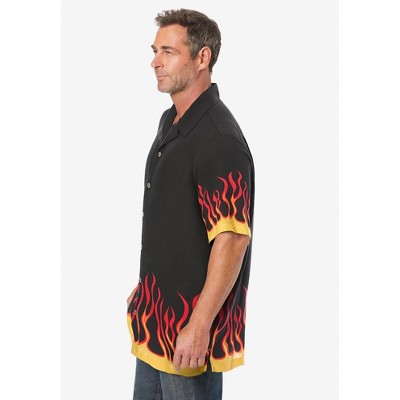 KingSize KS Island Printed Rayon Short-Sleeve Shirt