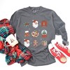 Simply Sage Market Women's Christmas Collage Long Sleeve Garment Dyed Tee - 3 of 4