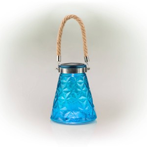 Set of 2 Solar LED Glass Bee Catcher Decor Blue - Alpine Corporation: Weather-Resistant, Reusable Wasp Trap - 1 of 4