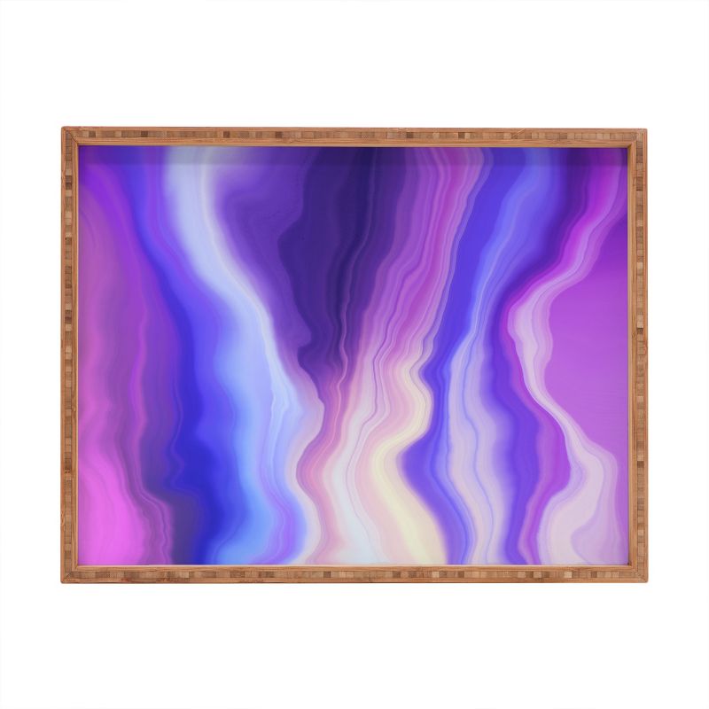 Marta Barragan Camarasa Lilac luminous strokes 18" x 14" Large Rectangular Tray - Deny Designs, 1 of 3