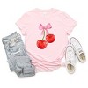 Simply Sage Market Women's Coquette Cherries Short Sleeve Graphic Tee - 3 of 3
