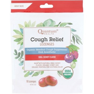 Quantum Health Cough Relief Lozenges - Bing Cherry 18 Loz - 1 of 2