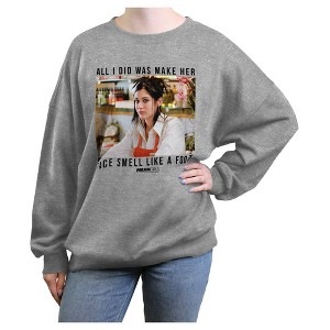 Junior's Mean Girls Janis Portrait Smell Like a Foot Sweatshirt - 1 of 2