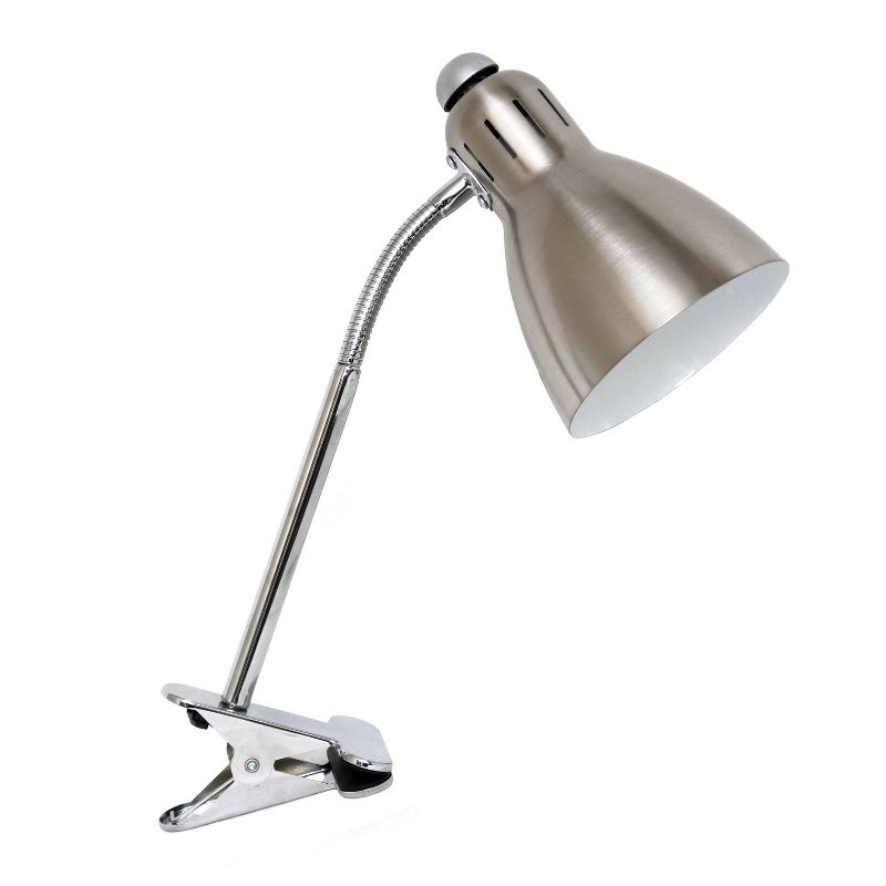 Adjustable Clip Light Desk Lamp Brushed Nickel Finish - Simple Designs, 1 of 4