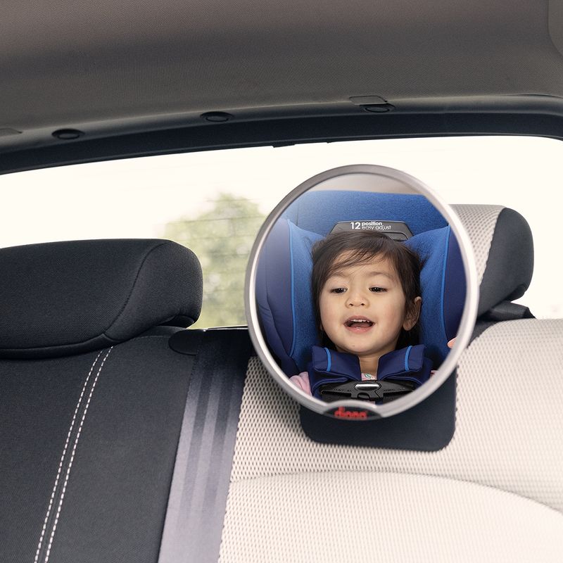 Diono Easy View  Baby Car Mirror Adjustable Safety Car Seat Mirror for Rear Facing Infant Crash Tested - Silver, 3 of 12