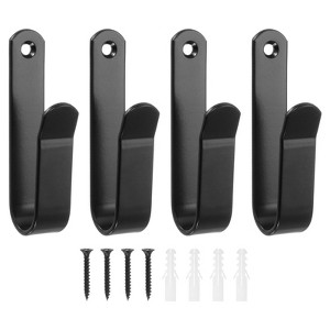 Unique Bargains Metal Wall Mount Horizontal Snowboard Storage Hooks 0.79" x 3.9" - 1 of 4