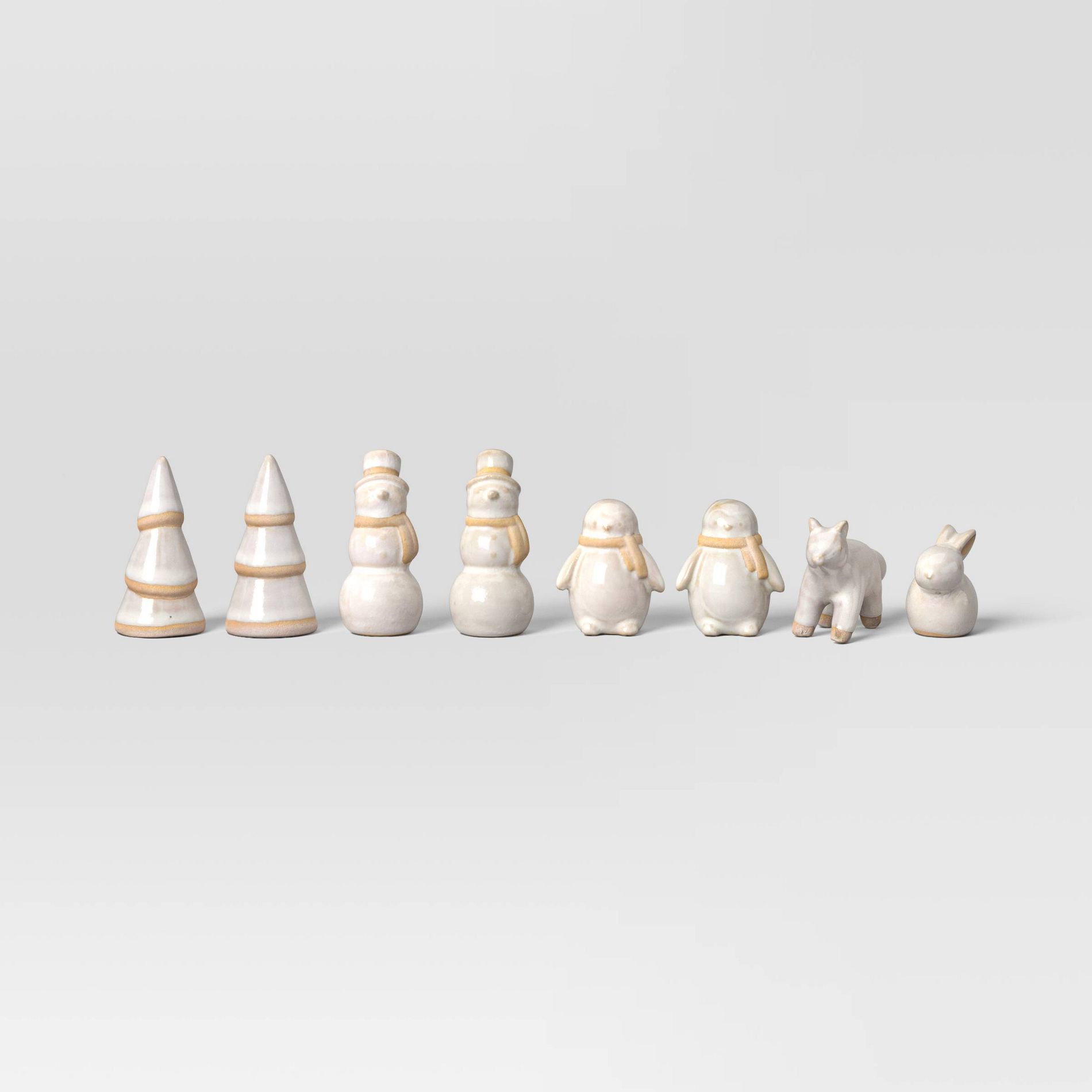 8pk Ceramic White Christmas Set - Wondershop™