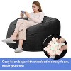 Coucheta 4FT Giant Bean Bag Chair Collection - Round Velvet Beanbags with Foam Filled, for Living Room & Gaming, Multiple Colors - 4 of 4
