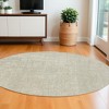 Gray and Beige Abstract Non Skid Area Rug - 2 of 4