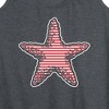 Women's - Instant Message - Nautical Striped Starfish Graphic Racerback Tank - 2 of 4