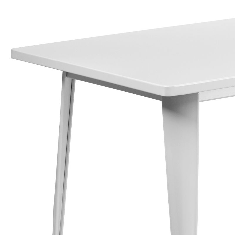 Flash Furniture Commercial Grade 31.5" x 63" Rectangular Metal Indoor-Outdoor Table, 5 of 8
