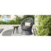 Okak 360° Swivel Egg Chairs PE Rattan Patio Accent Chairs,Set of 1,Sleek&Modern 27.6" Lounge Chair for Poolside&Backyard,Outdoor Seating,Silver - 3 of 4