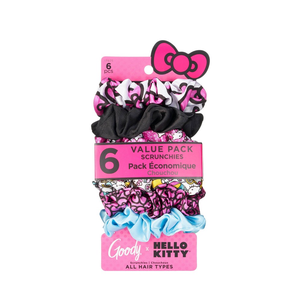 Photos - Hair Styling Product Goody Hello Kitty Scrunchies - 6ct