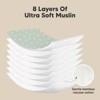 KeaBabies 5pk Organic Softe Muslin Burp Cloths for Baby Girls and Boys, Large Absorbent Burping Cloths for Babies, Baby Burp Clothes - 4 of 4
