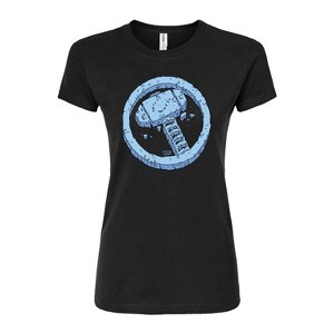 Women's - Marvel - Thor Rock Icon Juniors Fitted Graphic T-Shirt - 1 of 3