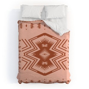 Deny Designs King Holli Zollinger Colorado Blush Duvet Cover Set Pink: Microfiber, Geometric Pattern, 3-Piece Set - 1 of 3