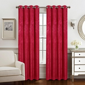 Olivia Gray Roxy Two Tone Jacquard Grommet Single Panel - Red - 1 of 4