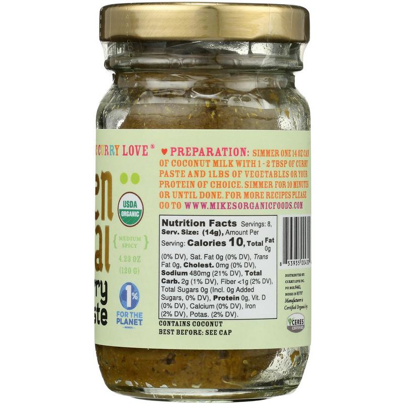 Mike's Organic Curry Love Green Thai Curry Paste - Case of 6/4.23 oz, 4 of 8