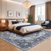 Washable Vintage Oriental Rug Non Slip Low Pile Rug Soft Throw Floor Cover Retro Printed Foldable Indoor Carpet for Living Room Bedroom Nursery - 4 of 4
