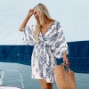 Women's Romantic Floral Dolman Sleeve Mini Dress - Cupshe - 3 of 4