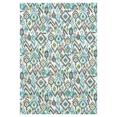 8'X11' Geometric Woven Area Rugs Lite Blue - Weave & Wander
