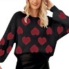 Women's V-Neck Cold Shoulder Sweater Soft Knit Winter Top Cozy Spliced Design Skin Friendly Fall Fashion - 2 of 4