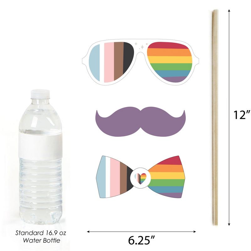 Big Dot of Happiness So Many Ways to Be Human - Pride Party Photo Booth Props Kit - 20 Count, 5 of 7