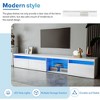 Sapphtopaz TV Stand for TVs Up to 105" Entertainment Center with 2 Glass Shelves and 3 Storage Cabinet TV Console with LED for Living Room - 3 of 4