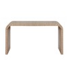 Grungis Small Black Wood Console Table,Curved Waterfall-style Entryway Table with Wood Beads for Entryway Living Room - 3 of 4