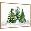 Amanti Art 33"x23" Three Christmas Trees by Rosana Laiz Blursbyai Wall Art - 2 of 4
