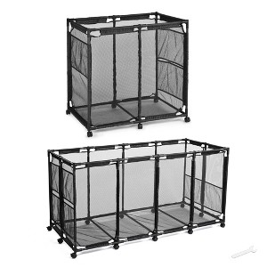 Yescom 2 Pack Pool Float Storage Bin Mesh Basket Rolling Carts Organizer Outdoor - 1 of 4