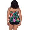 Trimshaper Women's Ronnie Two Tier Ruffle Plus Tankini Swimsuit Top - 3 of 3