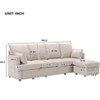 NicBex U-Shaped Modular Sectional Sofa Modern Convertible Upholstered Sofa Couch with 2 Pillows for Living Room,Apartment,Beige - 3 of 4