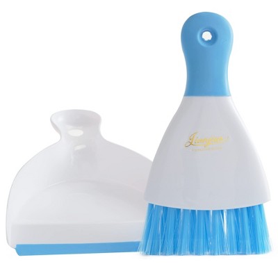 Powerstone Pumice Dustpan & Brush Combo Set, 8" Tall x 6" Wide - Sweeping & Tidying Up | Blue