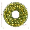 Yaheetech 60 Inc Prelit Artificial Christmas Wreth with 300 LED Lights and a Red Bowknot - 3 of 4