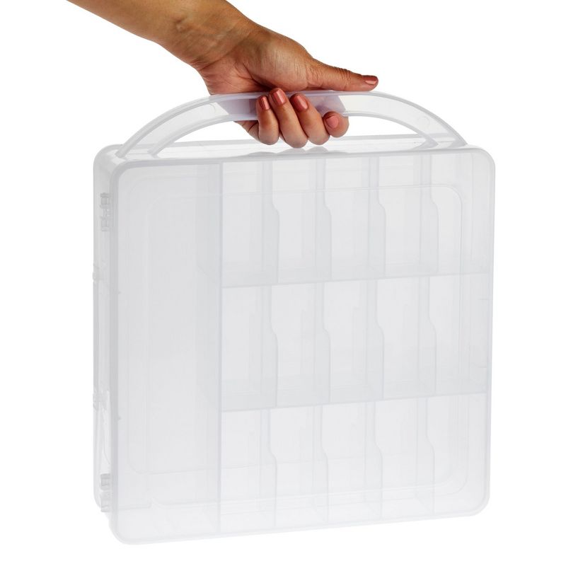 Glamlily Clear Nail Polish Organizer Case, Storage Holder for 30 Bottles and Tools (11.8 x 11.2 x 3.15 In), 4 of 10