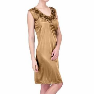 Ezi Satin Nightgowns for Women - Soft & Breathable Knee-Length Night Gowns - 1 of 1