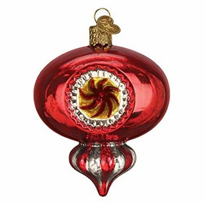 Old World Christmas Glass Blown Ornament, Red Peppermint Reflection