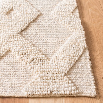 Ivory Geometric Handwoven Natural Fiber 4' x 6' Area Rug