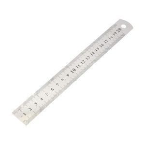 Unique Bargains Straight Ruler +/-5% Accuracy Stainless Steel Silver Tone 1 Pcs - 1 of 4