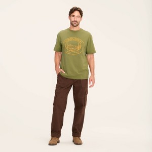 Adult Dept of Forestry Graphic Print Short Sleeve Crewneck T-Shirt - Woolrich x Target Olive Green - 1 of 4