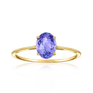 Ross-Simons 1.30 Carat Oval Tanzanite Ring in 14kt Yellow Gold - 1 of 4